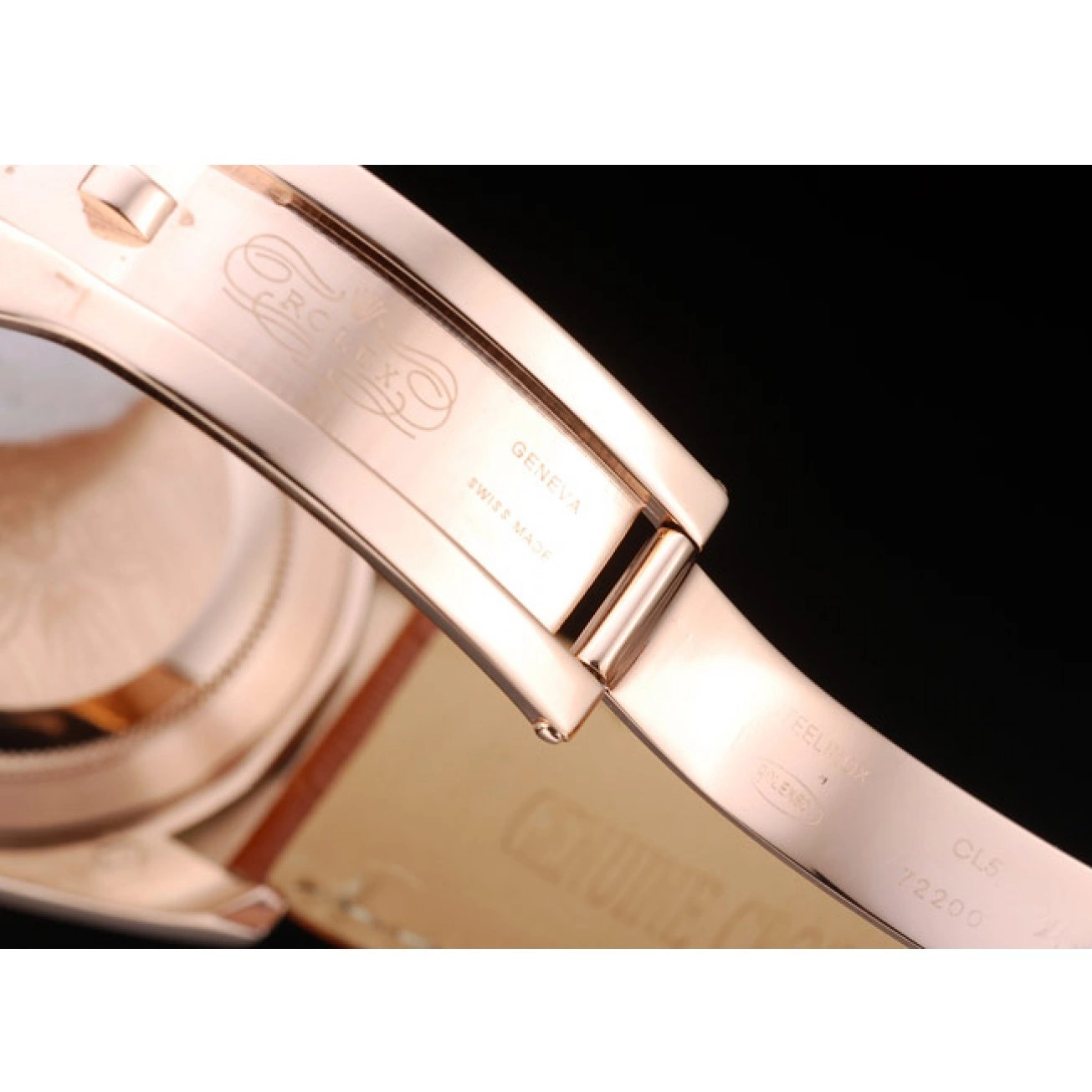 MiroTime 0711 Rolex Daytona Rose Gold Case Brown Dial Brown Leather Strap